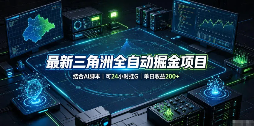 最新三角洲全自动掘金项目，结合AI脚本，可24小时挂G，单日收益200+【揭秘】-知云阁资源站