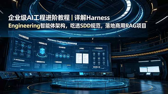 企业级AI工程进阶教程｜详解Harness Engineering智能体架构，吃透SDD规范，落地商用RAG项目-知云阁资源站