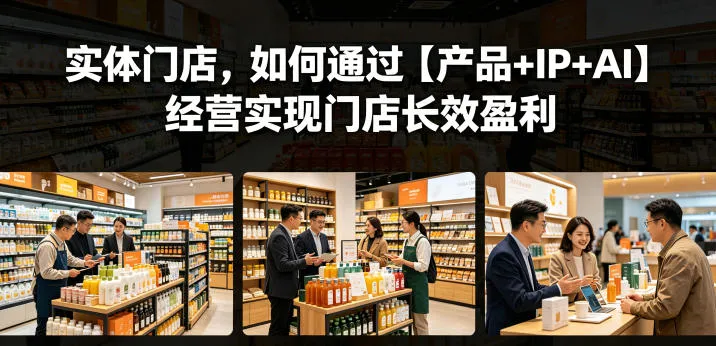 实体门店,如何通过【产品+IP+AI】经营实现门店长效盈利-知云阁资源站