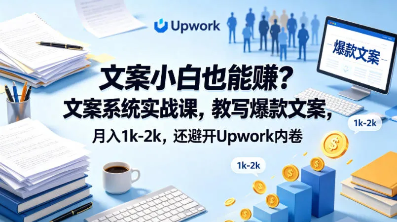 文案小白也能賺?文案系统实战课,教写爆款文案,月入1k-2k,还避开Upwork内卷【原创双语字幕】 文案小白也能賺?文案系统实战课,教写爆款文案,月入1k-2k,还避开Upwork内卷【原创双语字幕】