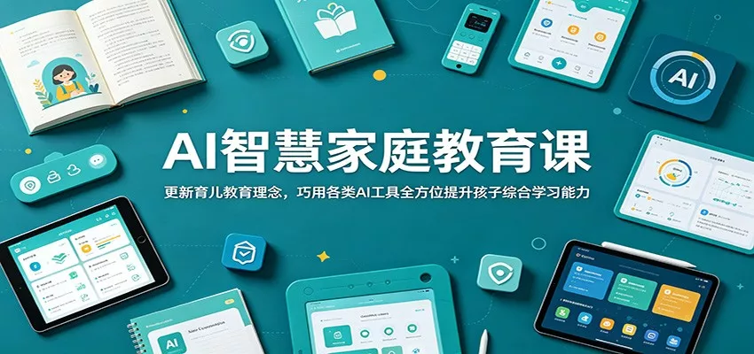 AI智慧家庭教育课:更新育儿教育理念,巧用各类AI工具全方位提升孩子综合学习能力-知云阁资源站