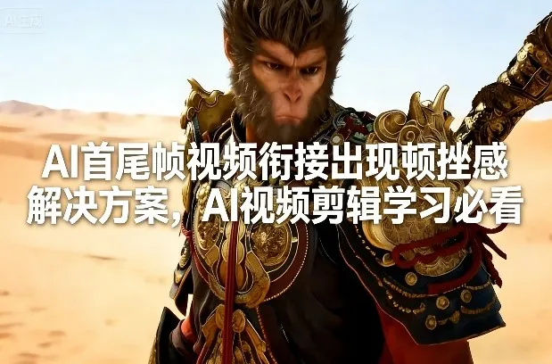 AI首尾帧视频衔接出现顿挫感解决方案，AI视频剪辑学习必看-知云阁资源站