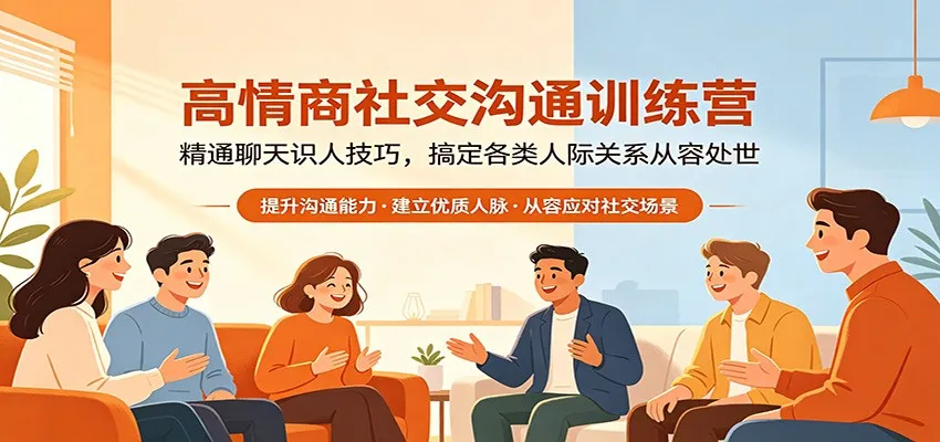 高情商社交沟通训练营:精通聊天识人技巧,搞定各类人际关系从容处世-知云阁资源站