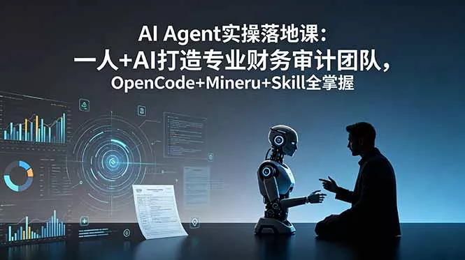 AI Agent实操落地课：一人+AI打造专业财务审计团队，OpenCode+Mineru+Skill全掌握-知云阁资源站