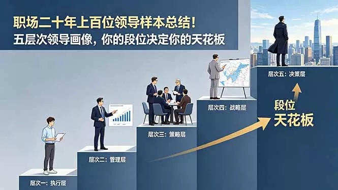 付费文章：职场二十年上百位领导样本总结！五层次领导画像，你的段位决定你的天花板-知云阁资源站