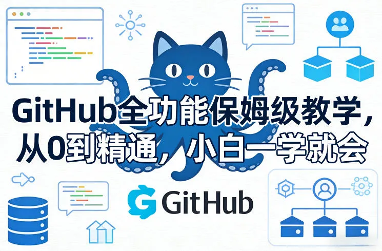 GitHub全功能保姆级教学，从0到精通，小白一学就会-知云阁资源站