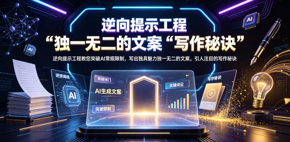 逆向提示工程教您突破AI常规限制,写出独具魅力独一无二的文案,引人注目的写作秘诀【原创双语字幕】-知云阁资源站