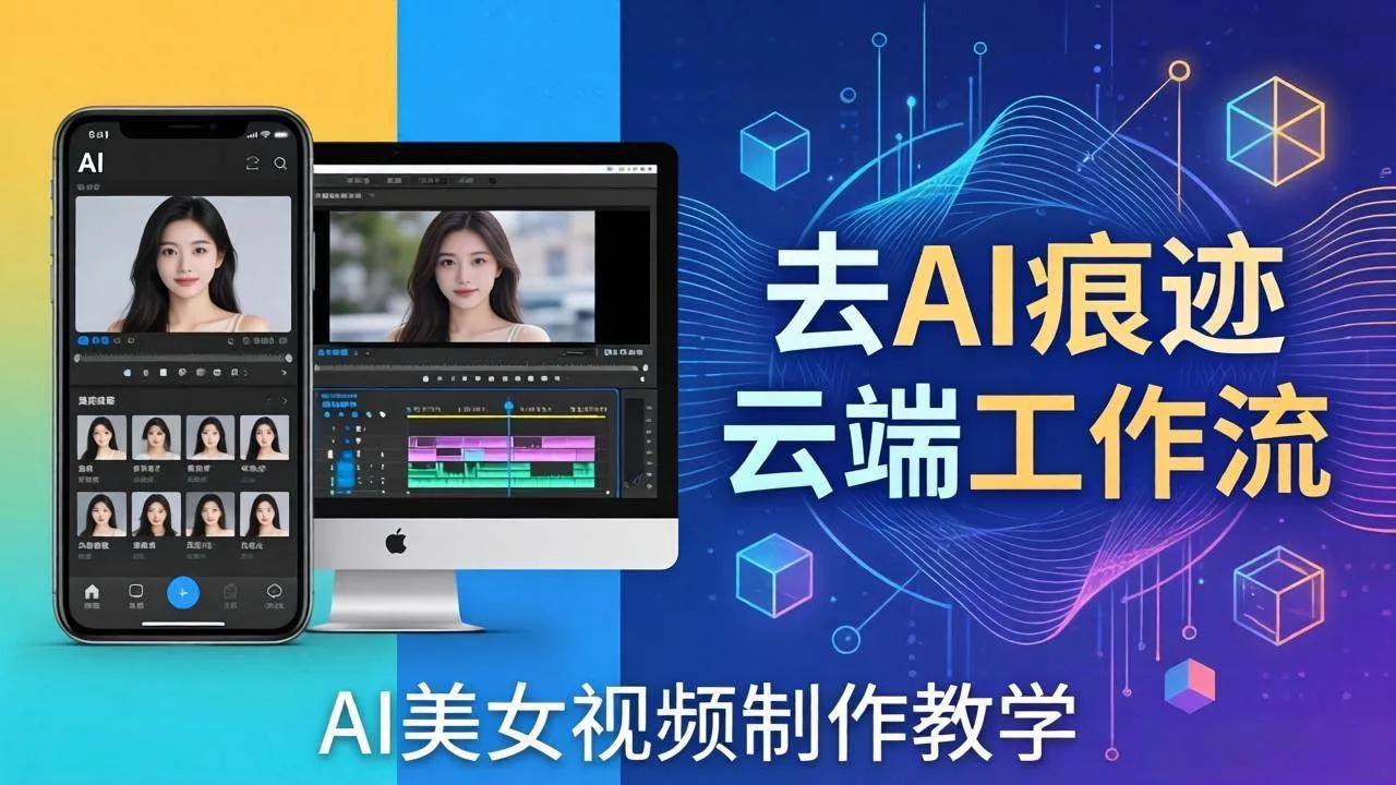 （17928期）AI美女视频制作教学：去AI痕迹，云端工作流出图，手机电脑均可，不需要配置-知云阁资源站