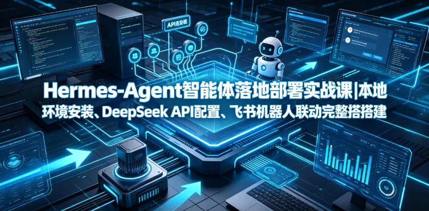 Hermes-Agent智能体落地部署实战课|本地环境安装、DeepSeek API配置、飞书机器人联动完整搭建教程-知云阁资源站