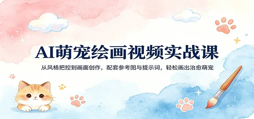 AI萌宠绘画视频实战课:从风格把控到画面创作,配套参考图与提示词,轻松画出治愈萌宠 AI萌宠绘画视频实战课:从风格把控到画面创作,配套参考图与提示词,轻松画出治愈萌宠