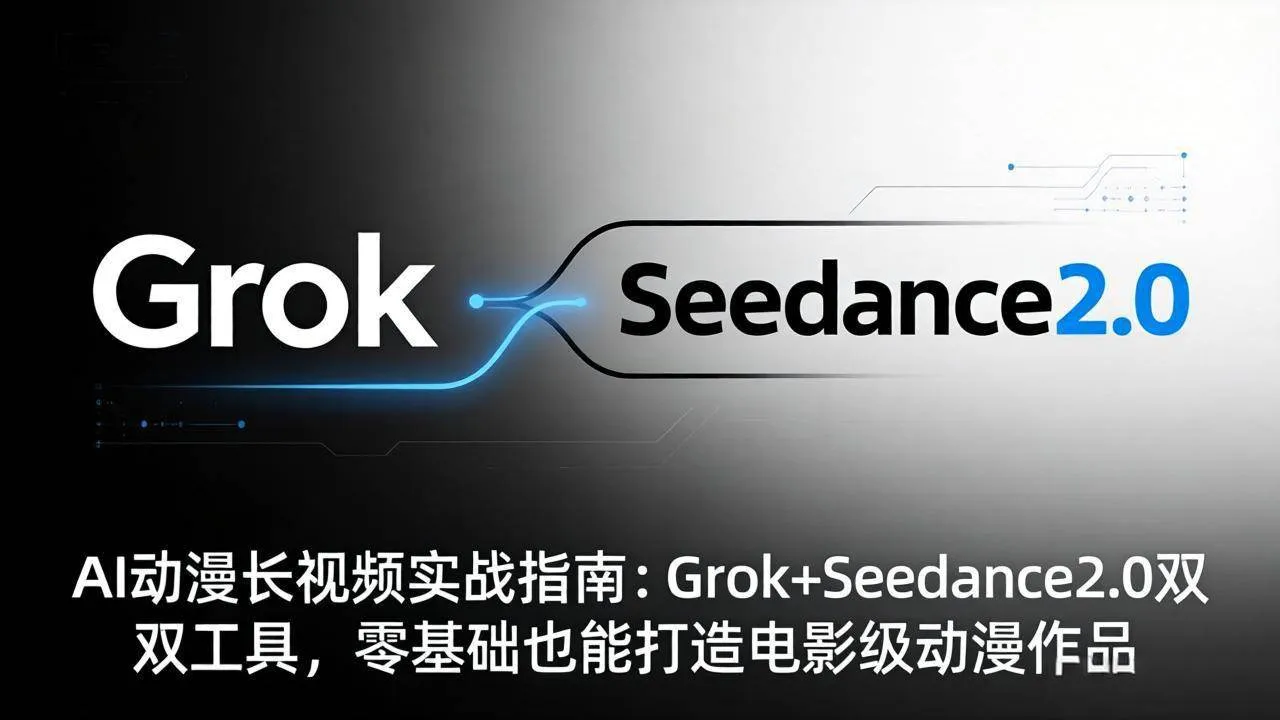 (18153期)AI动漫长视频实战指南:Grok+Seedance2.0双工具,零基础也能打造电影级动漫作品 (18153期)AI动漫长视频实战指南:Grok+Seedance2.0双工具,零基础也能打造电影级动漫作品
