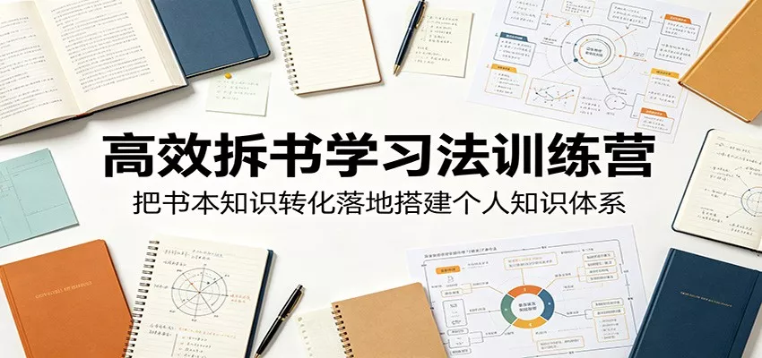 高效拆书学习法训练营,把书本知识转化落地搭建个人知识体系-知云阁资源站