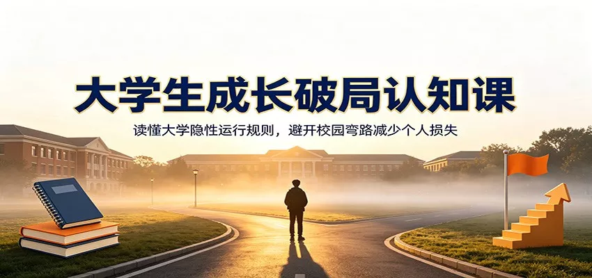 大学生成长破局认知课：读懂大学隐性运行规则，避开校园弯路减少个人损失-知云阁资源站