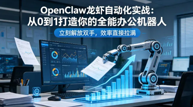 OpenClaw龙虾自动化实战:从0到1打造你的全能办公机器人,立刻解放双手,效率直接拉满-知云阁资源站