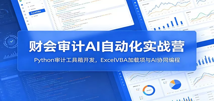 财会审计AI自动化实战营：Python审计工具箱开发，ExcelVBA加载项与AI协同编程-知云阁资源站
